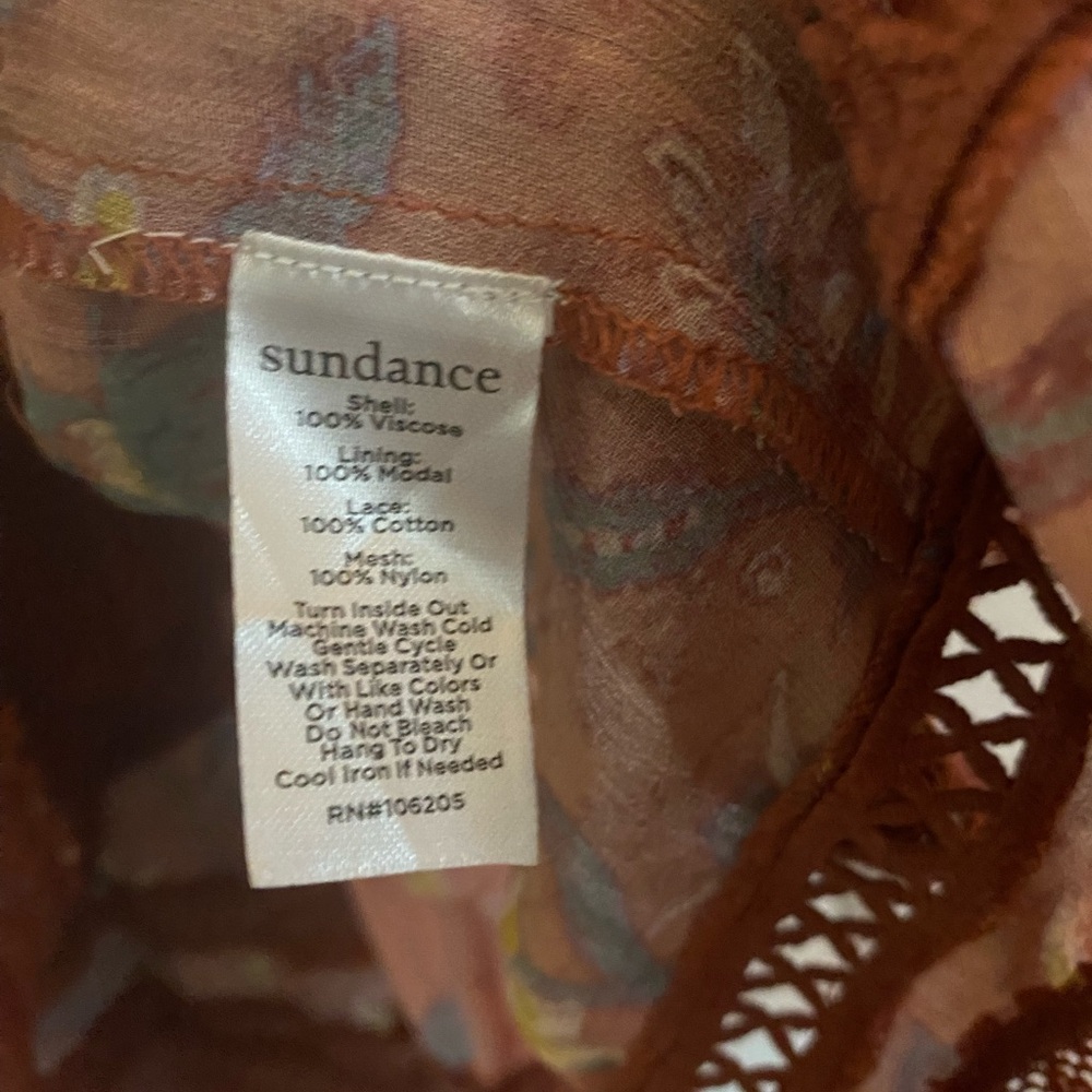 NWT Sundance Catalog “Andes Meadow” Hena Floral Pattern Dress Size L Large $129 - Picture 4 of 5